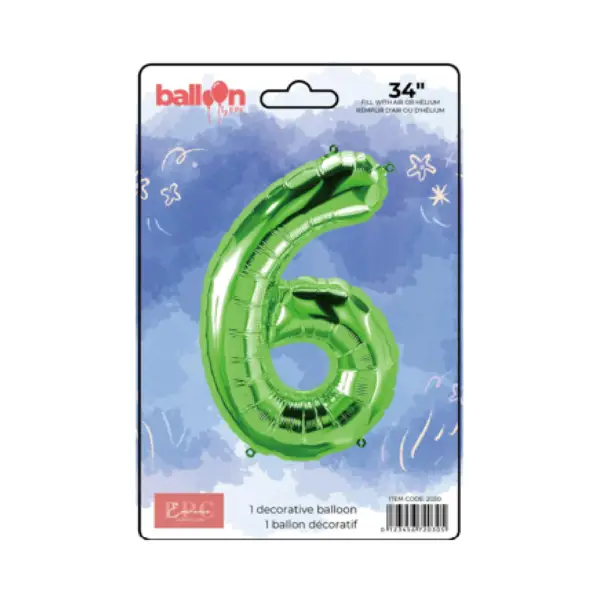 Apple Green Number Balloons - Image 7