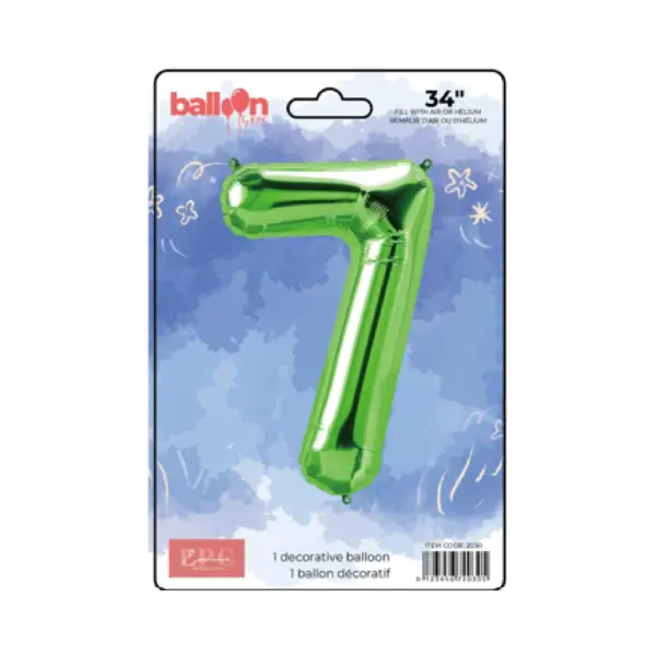 Apple Green Number Balloons - Image 8