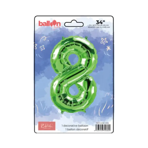 Apple Green Number Balloons - Image 9