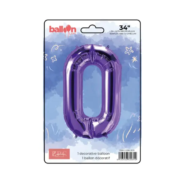 Dark Purple Number Balloons - Image 2