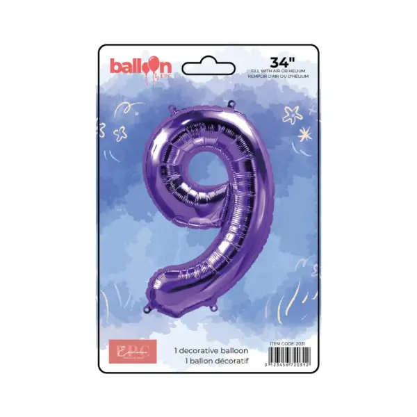 Dark Purple Number Balloons - Image 10