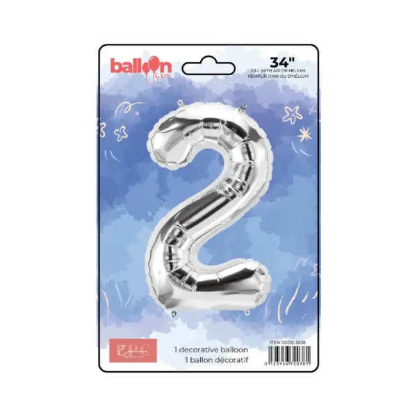 Silver Number Balloons - Image 4