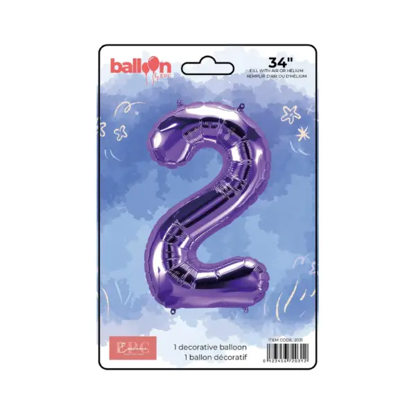 Dark Purple Number Balloons - Image 4