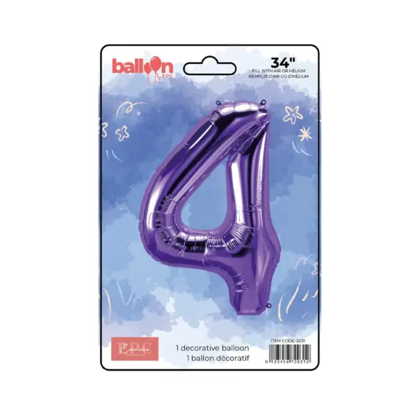 Dark Purple Number Balloons - Image 5