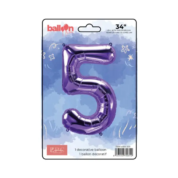 Dark Purple Number Balloons - Image 6