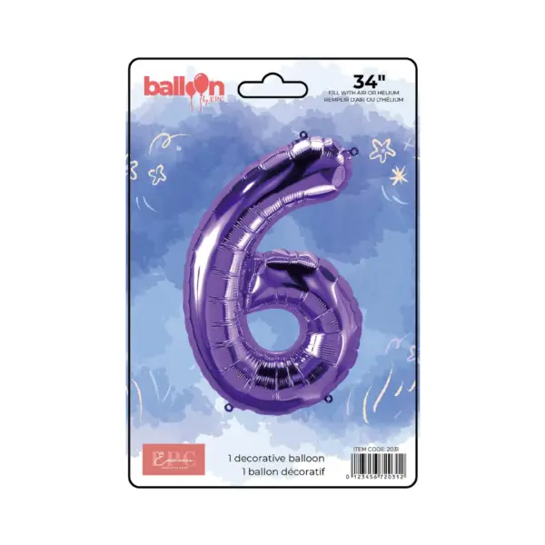 Dark Purple Number Balloons - Image 7