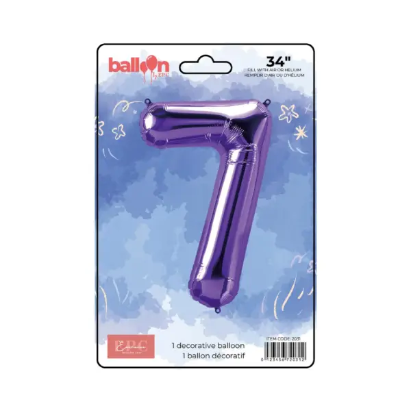 Dark Purple Number Balloons - Image 8