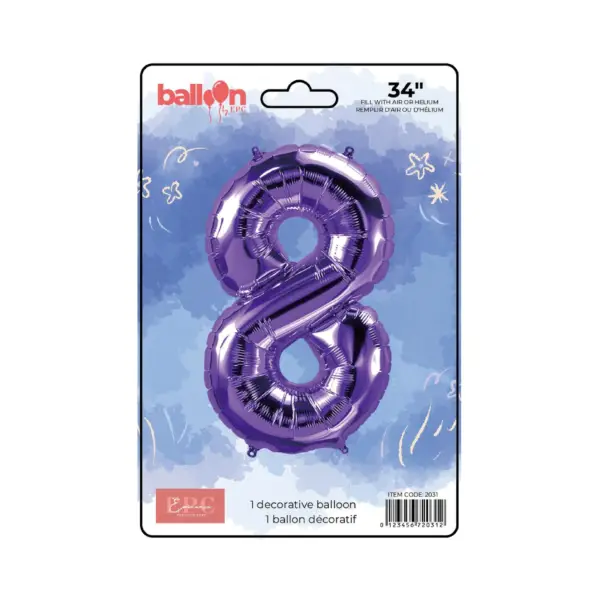 Dark Purple Number Balloons - Image 9