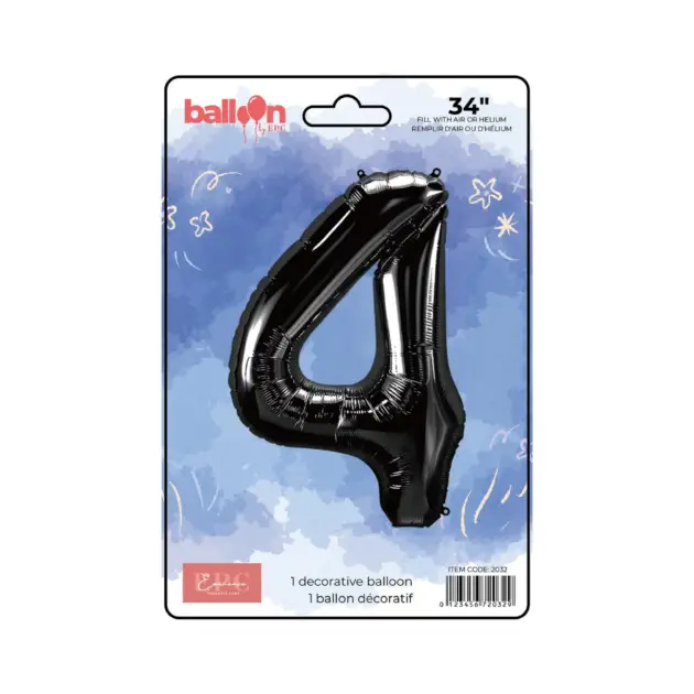 Black Number Balloons