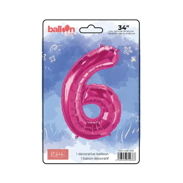 Bright Pink Number Balloons - Image 7