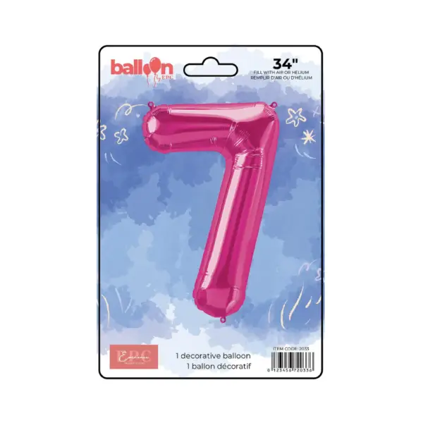 Bright Pink Number Balloons - Image 8