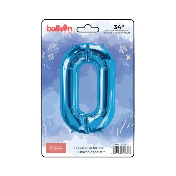 Bright Blue Number Balloons - Image 2