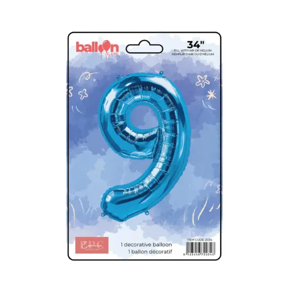 Bright Blue Number Balloons - Image 10