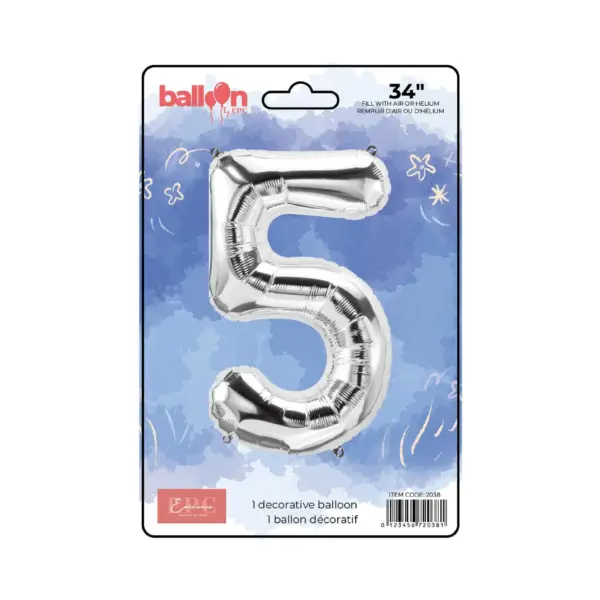 Silver Number Balloons - Image 7