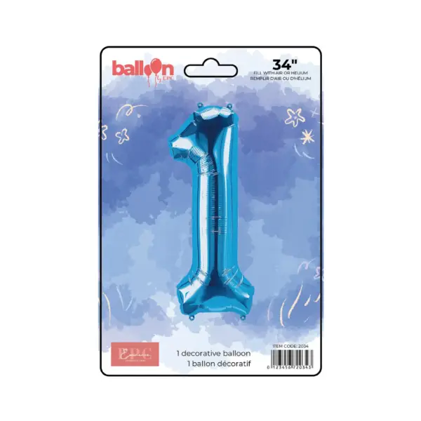 Bright Blue Number Balloons - Image 3