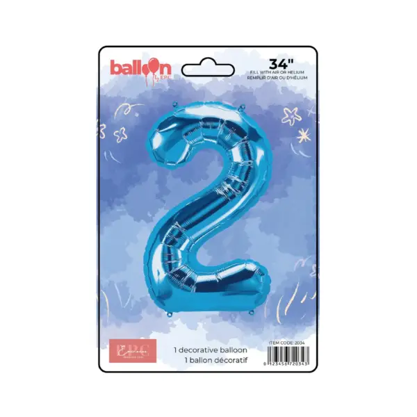 Bright Blue Number Balloons - Image 4