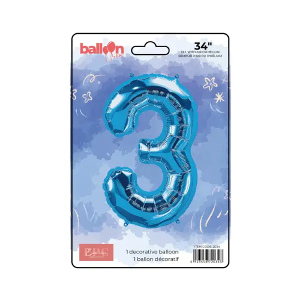 Bright Blue Number Balloons - Image 5