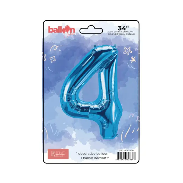 Bright Blue Number Balloons - Image 6