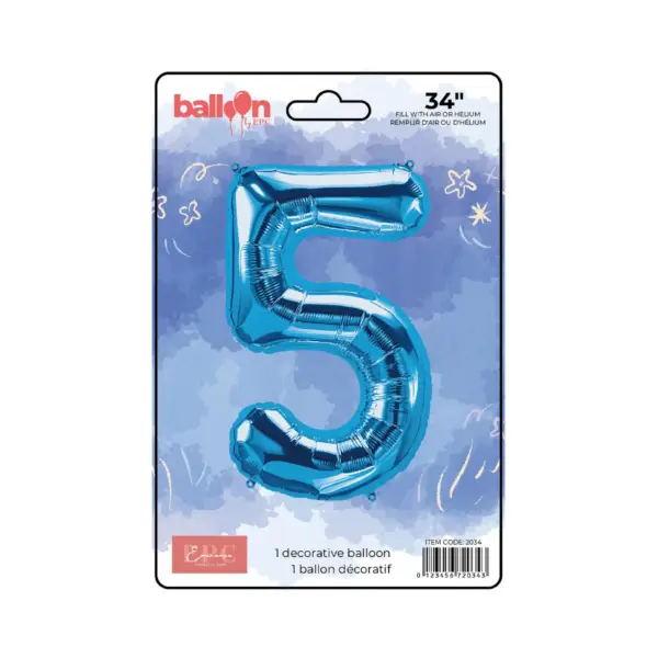 Bright Blue Number Balloons - Image 7