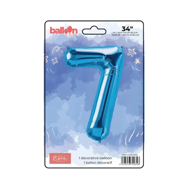 Bright Blue Number Balloons - Image 8