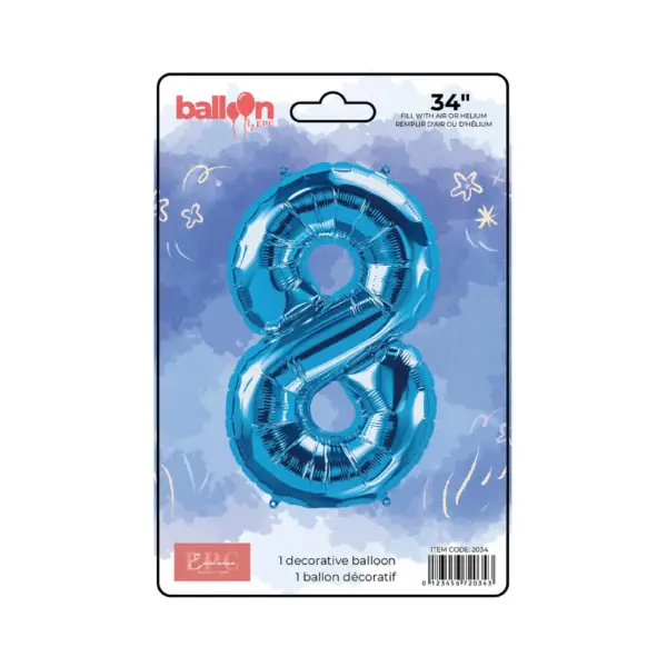 Bright Blue Number Balloons - Image 9