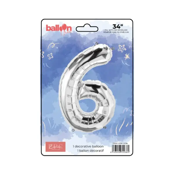 Silver Number Balloons - Image 8