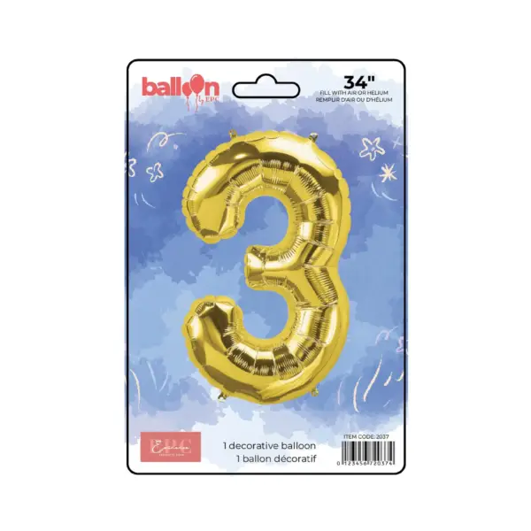Gold Number Balloons - Image 5