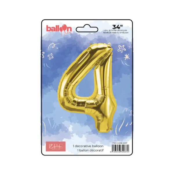 Gold Number Balloons - Image 6