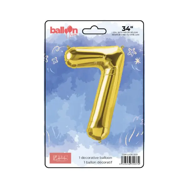 Gold Number Balloons