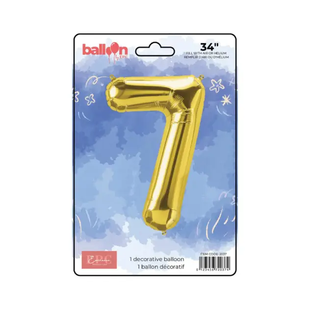 Gold Number Balloons