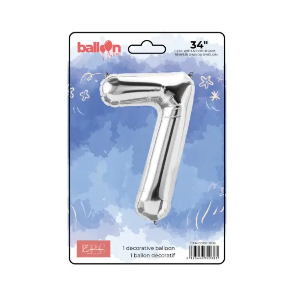Silver Number Balloons - Image 9