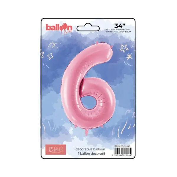 Solid Pink Number Balloons - Image 7