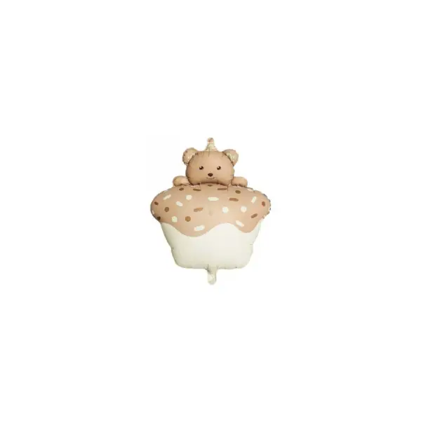Matte cake teddy bear Balloon - Image 3