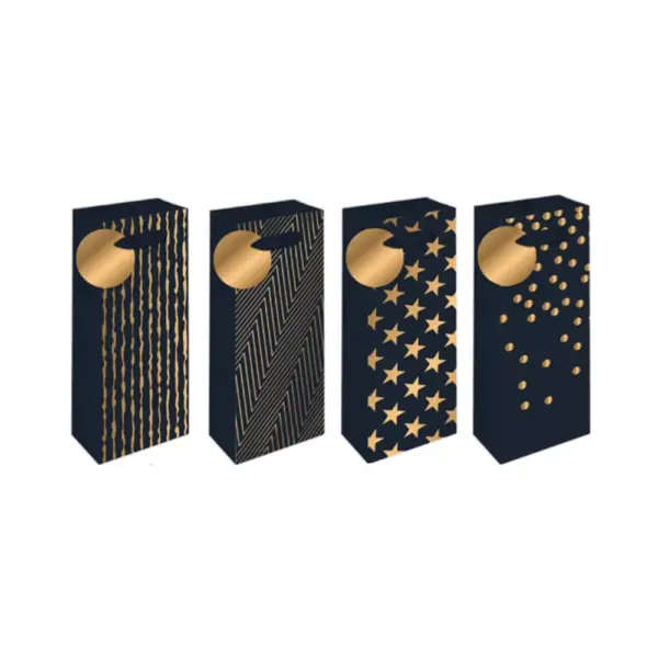 Premium Wine bag Hot Stamp 4 assorted styles
