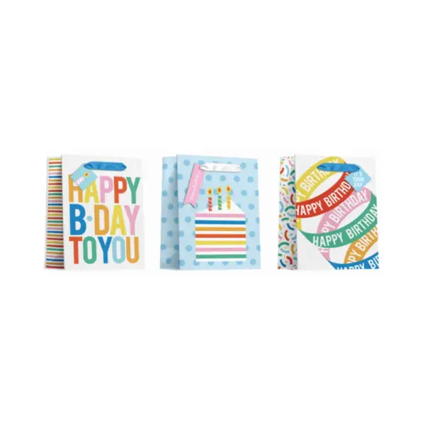 Premium Giftbag Glitter Large 3 assorted styles