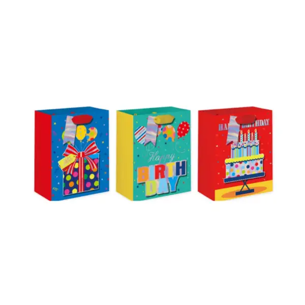 Premium Giftbag 3D Hot Stamp Large 3 assorted styles