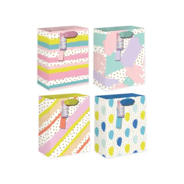 Premium Festive Gift Bag Hot Stamp Large 4 assorted styles