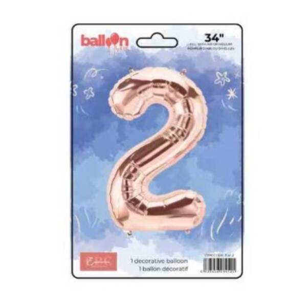 Rose Gold Number Balloons - Image 3