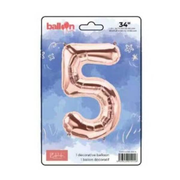 Rose Gold Number Balloons - Image 6