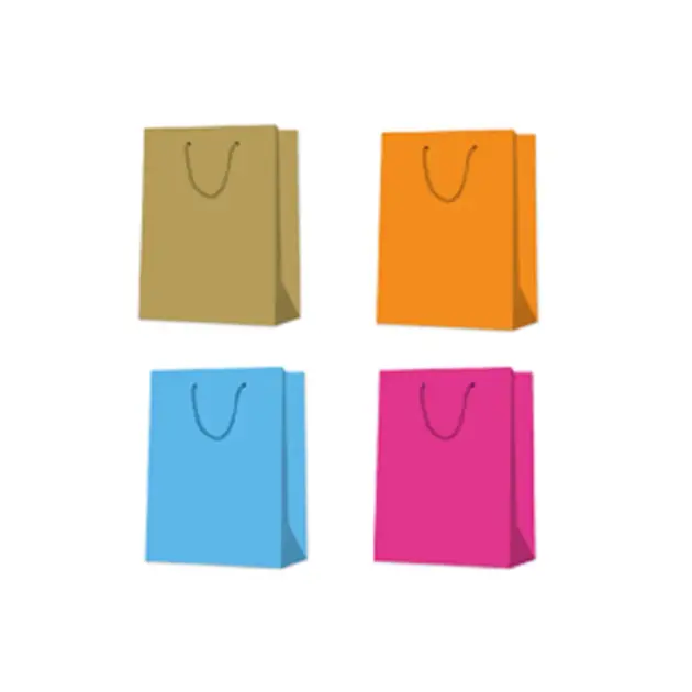 Solid Colour Bags Blue, Bright Pink, Orange, Gold