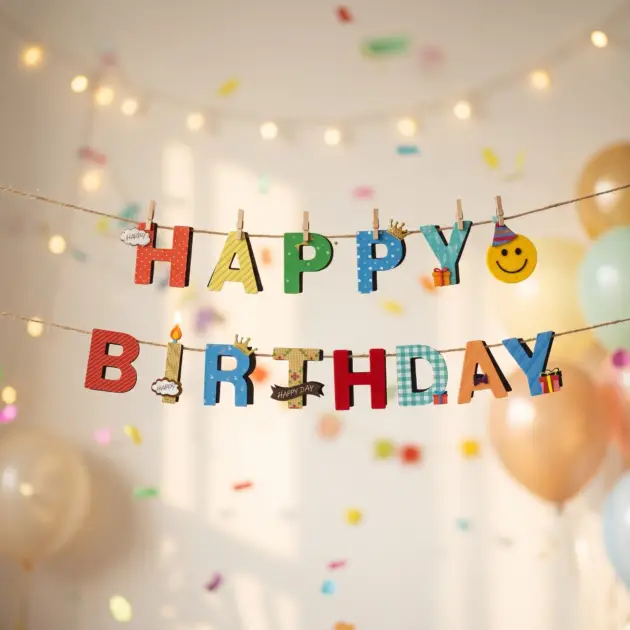 Banner Happy Birthday Festive