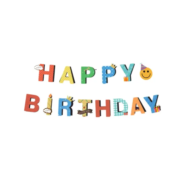 Banner Happy Birthday Festive