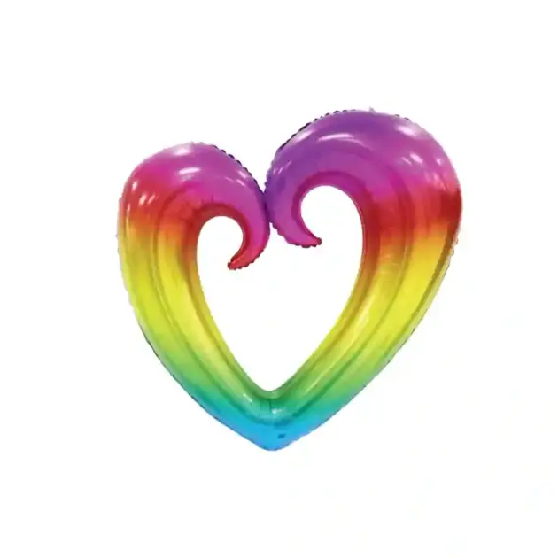 Heart Multi Colour Foil Super Shape 36"
