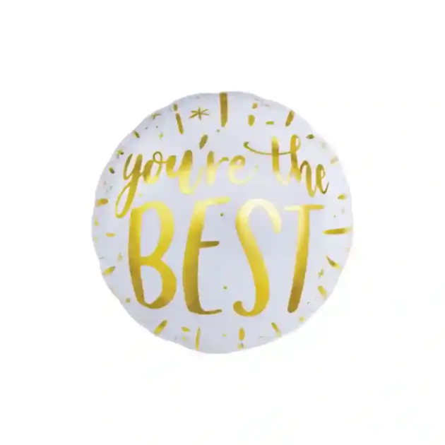 You are the Best White & Gold 18" Standard