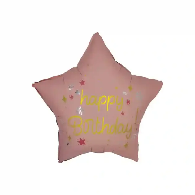 Happy Birthday Star Pink Standard