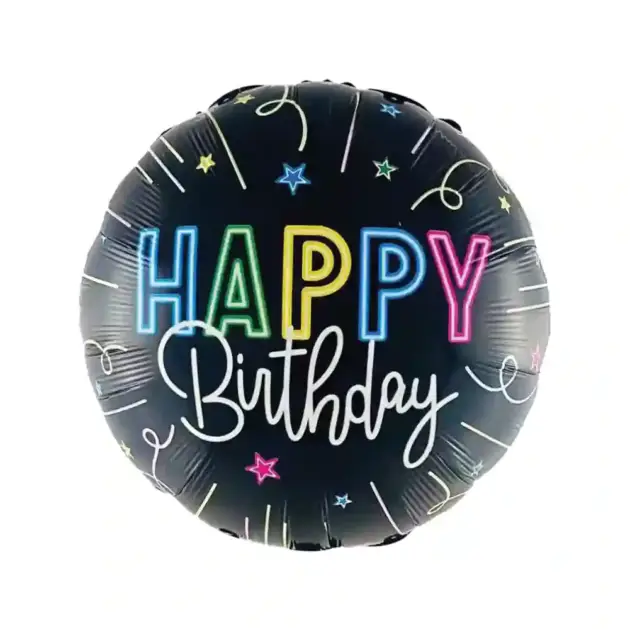 Happy Birthday Neon 18" Standard