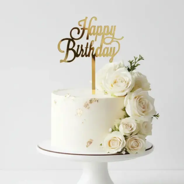 Cake Topper Gold