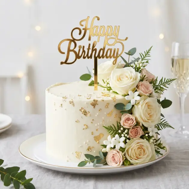 Cake Topper Gold