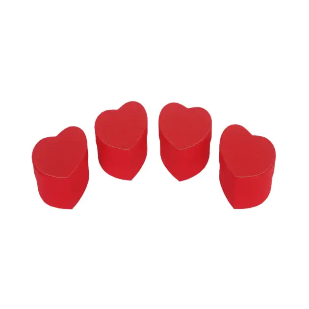 Heart Shaped Jewellery box Red with embossing