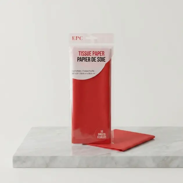 Tissue 10 Sheet 20”X20” Red